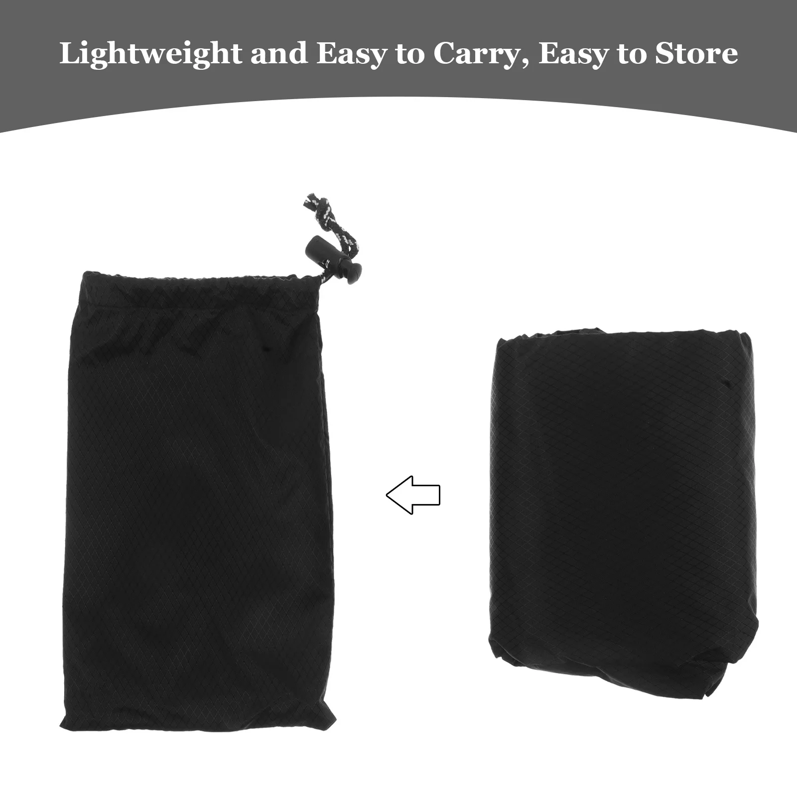 تنورة مطر مقاومة للماء للاستخدام الخارجي خفيفة الوزن من النايلون للمشي لمسافات طويلة والتخييم ومريلة مقاومة للرياح سريعة الجفاف وقابلة للتعبئة لحماية المطر #6