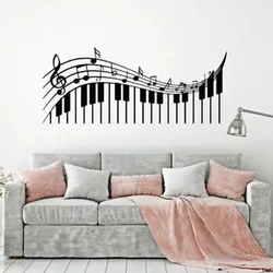 Treble Clef Musical Keys Vinyl Wall Decal Classroom Music Piano Notes Pianoforte Wall Sticker Living Room Modern Home Decor W198