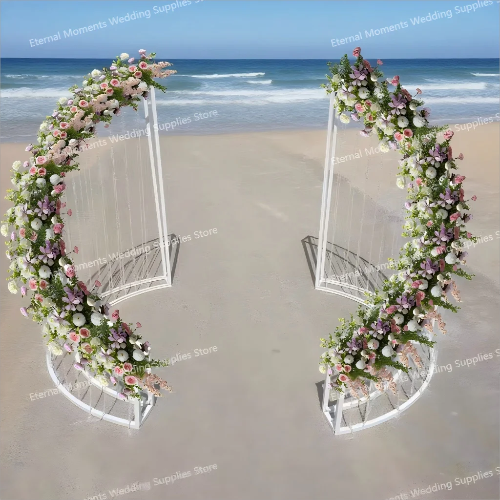 

1Set Elegant Vintage Iron Wedding Arch Half Arc Ceremony Handover T-Stage Decor New Fashion in Wedding Supplies