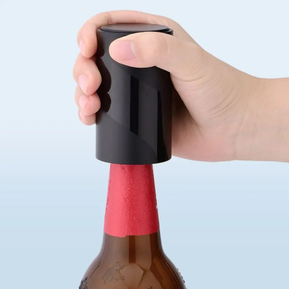

Creative Automatic Magnetic Beer Bottle Opener Press-Type Push Down Soda Cap Opener Black Labor-saving Bottle Cap Remover Gift