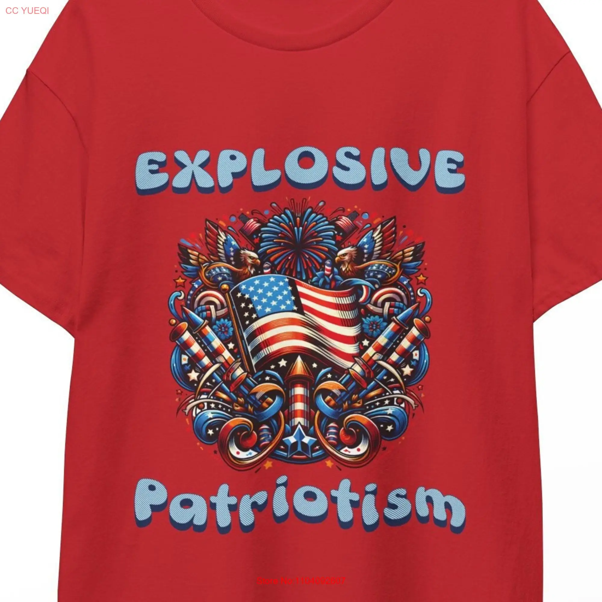 Show Your Love for America Funny Patriotic T Shirt Independence Day Design Election Time USA Quotes Heavy Cotton