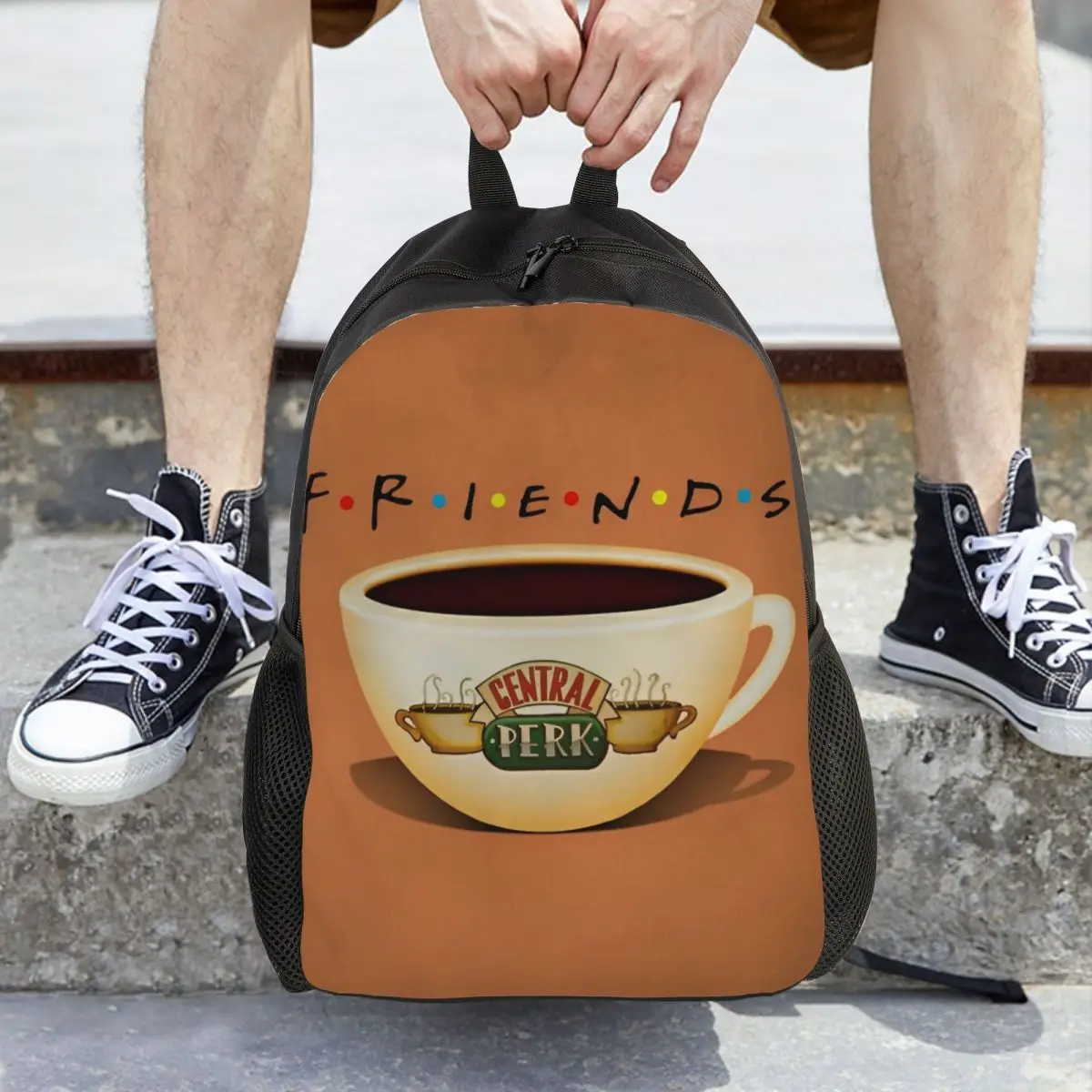 

Friends Central Park Backpack for Men Women Fashion High School Work Daypack College Shoulder Bag Sports