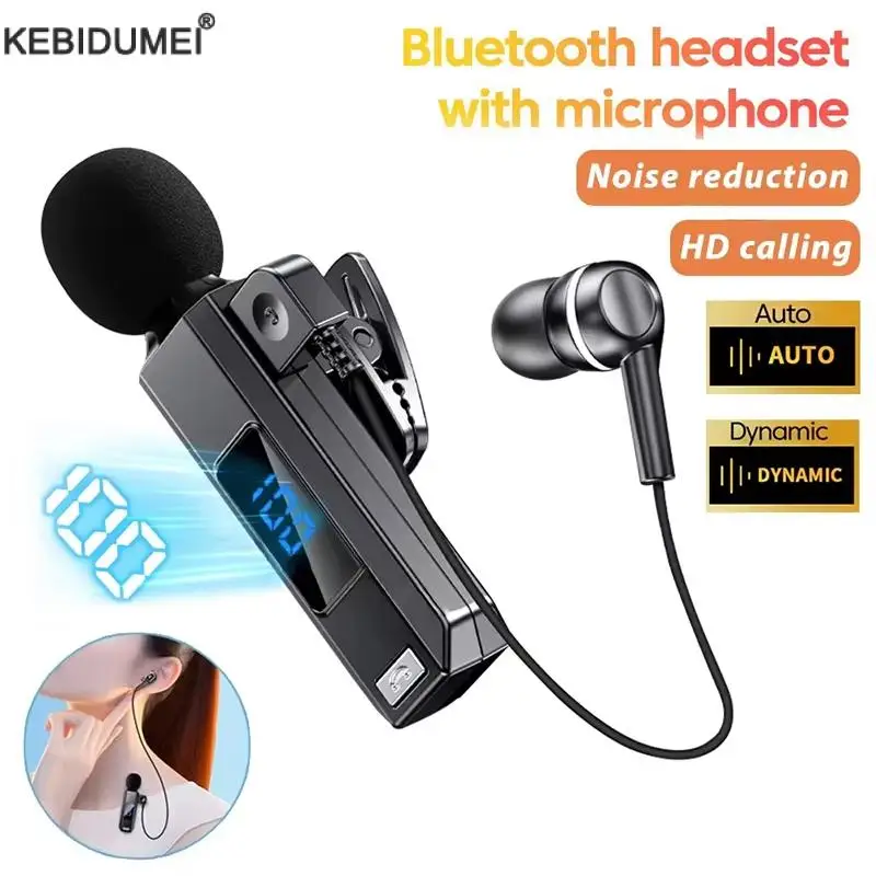 Bluetooth 5.5 Collar-clip Headphones Wireless Earbuds With Microphone HD Calling Noise Canceling Earphones Sports hifi Headset