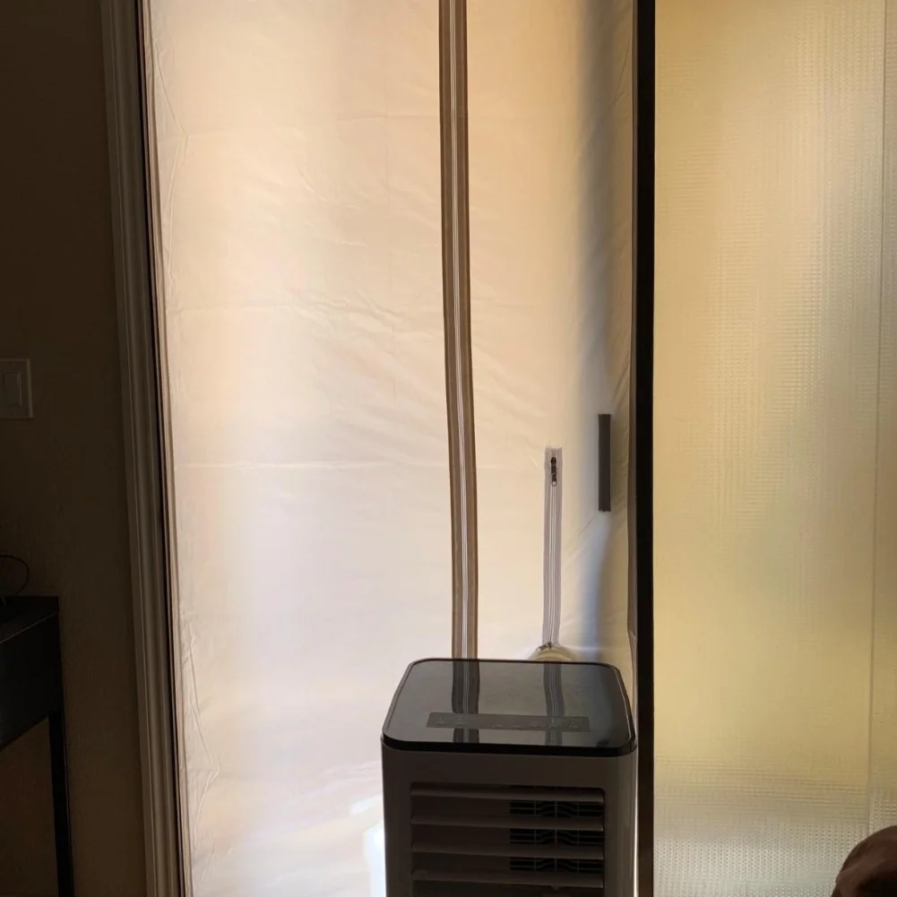 

Для кондиционера, уплотнительная ткань для раздвижных дверей с простым установкой, подходит для портативных блоков и вентилируемых сушилок 210 на 90 см.