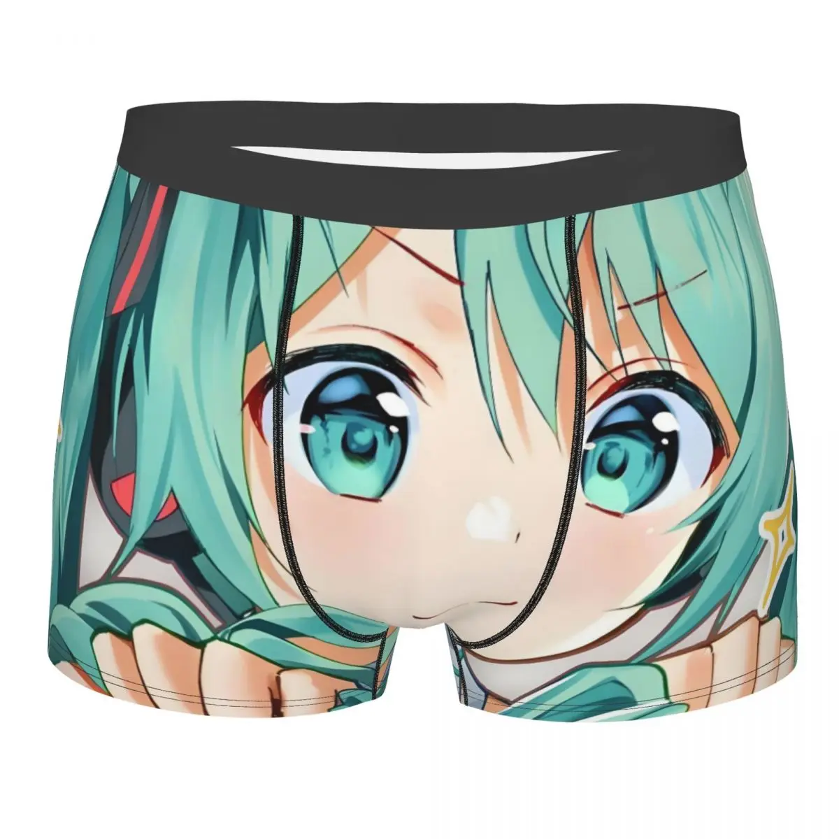 

Custom H-Hatsuned M-Mikus Cartoons Boxers Shorts Men's Lovely Briefs Underwear Cool Underpants