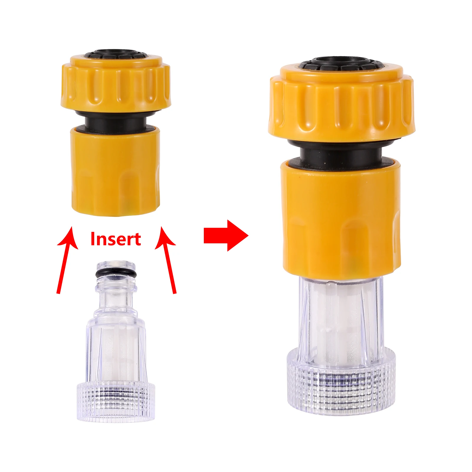 EU 3/4” Thread Quick Connector Car Washing Universal Hose Nipple Adapter 1/2