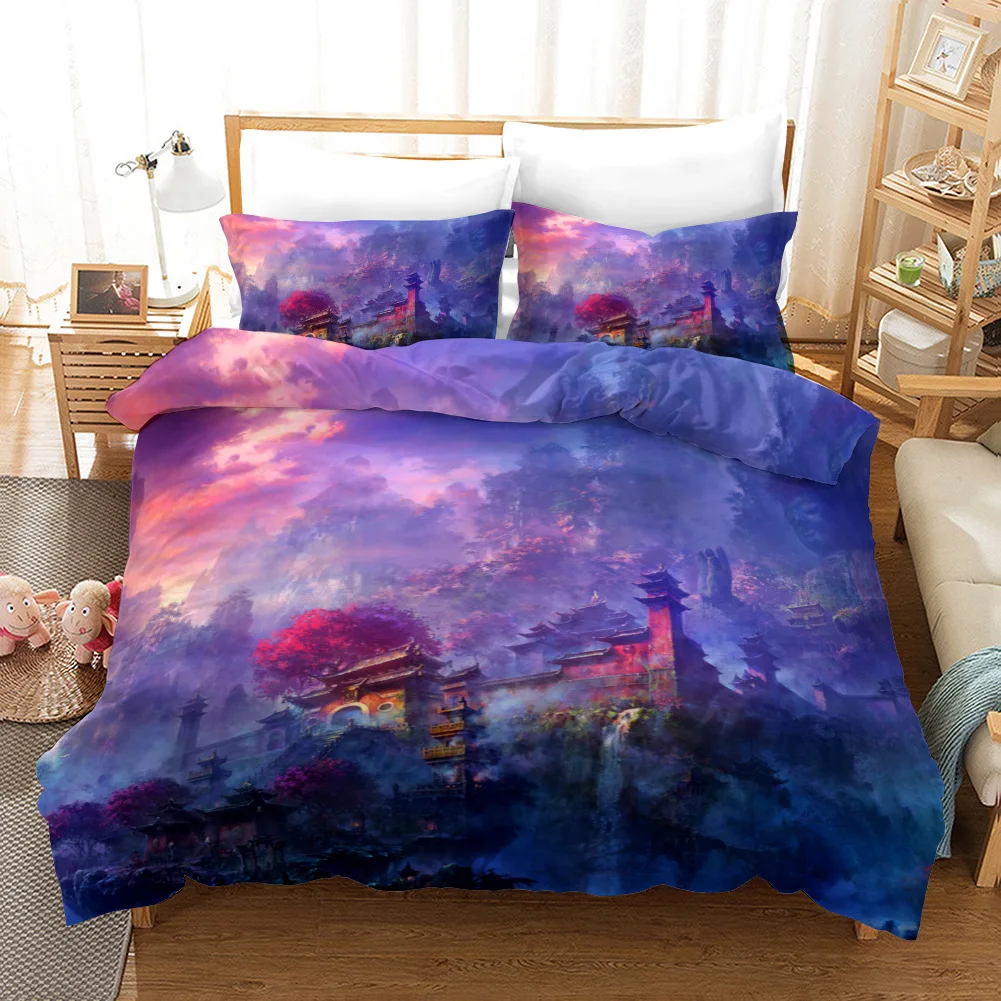 Imagem -04 - Pintura a Óleo Capa de Edredão Van Gogh Starry Night Print Bedding Conjunto Microfiber Quilt Cover Queen King Full Twin For Kids...