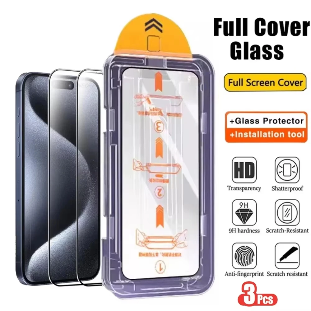 

HD Tempered Glass Screen Protectors for Samsung S26 Ultra S25 S24 S23 FE S22 S21 Plus A16 A26 A36 A56 A55 A54 One-click Install