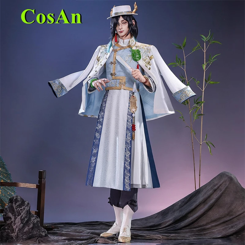 CosAn Identity V White Guard Cosplay Costume Under the truth Kirin merchant Formal Dress Party Role Play Clothing Game