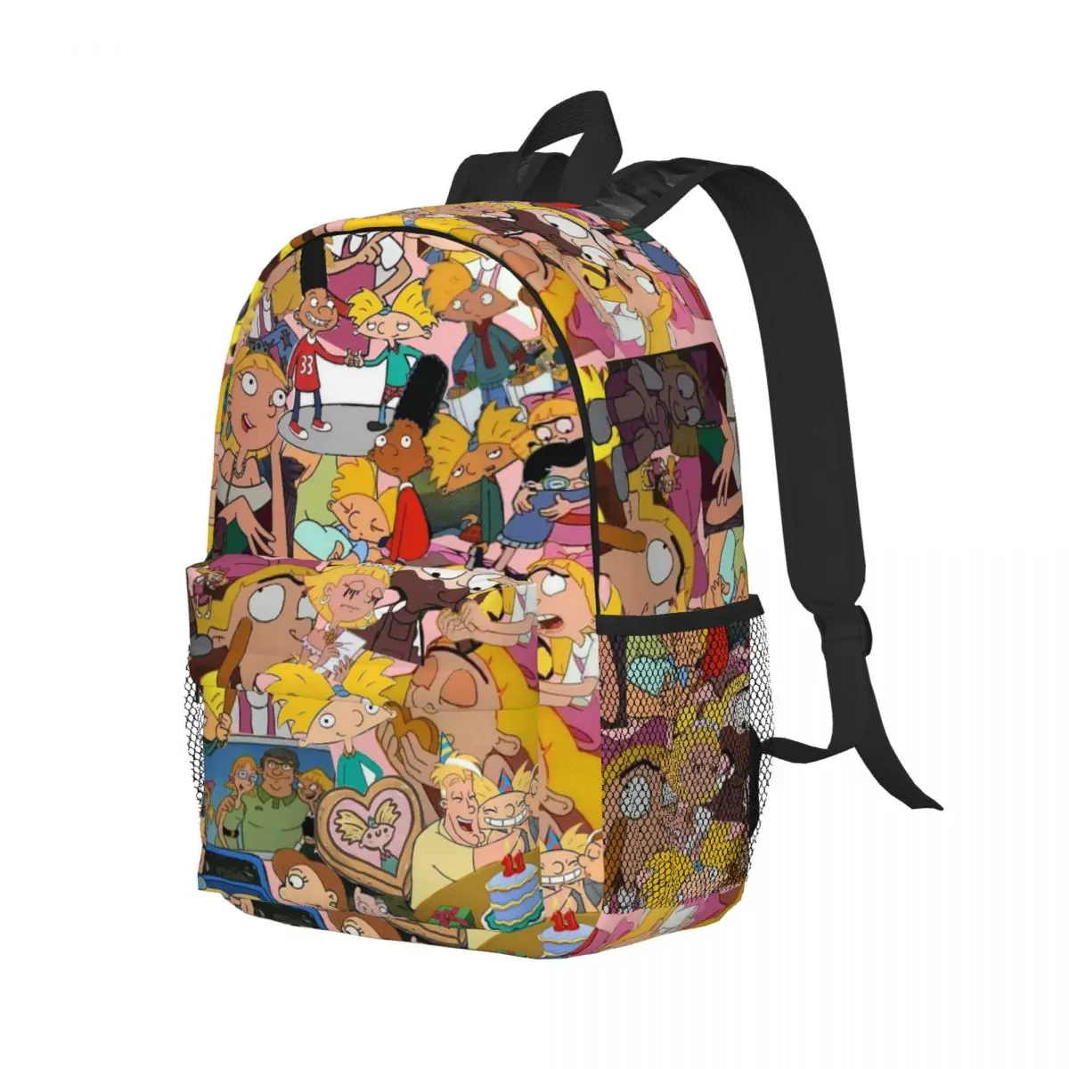حقيبة ظهر Hey Arnold Cartoon للطلاب والأولاد والبنات حقيبة كتب للأطفال حقيبة مدرسية للكمبيوتر المحمول حقائب كتف للرجال والنساء #1