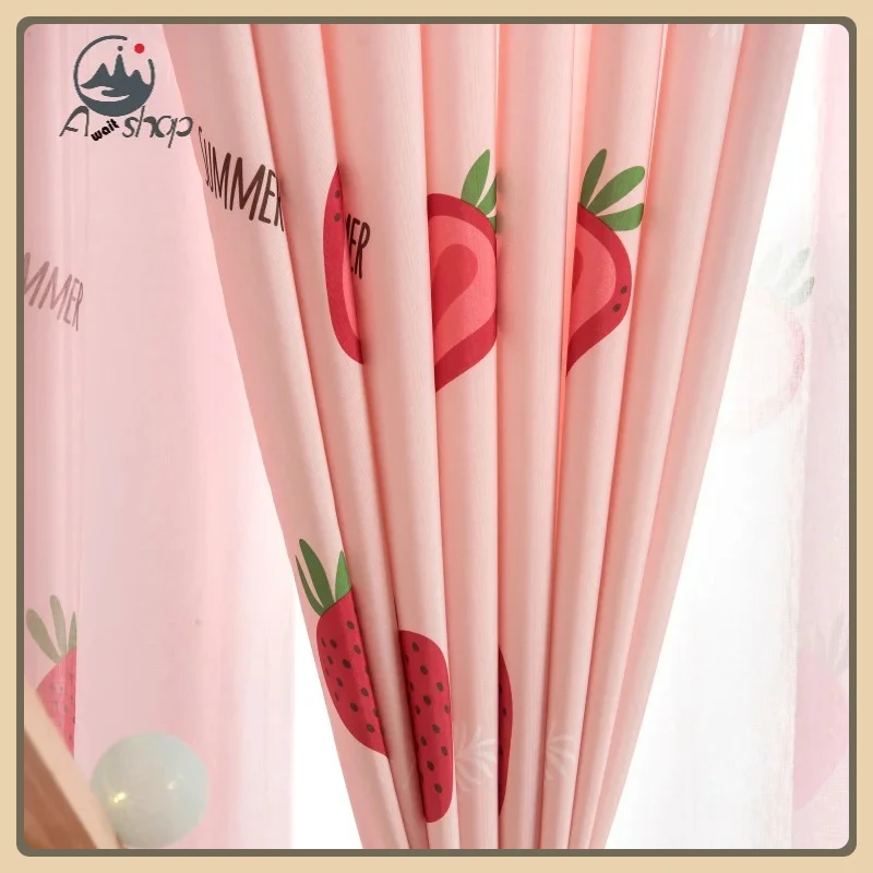 

Modern Simple Children's Room Shading Girl Custom Home Decoration Beautiful Window Curtains for Living Dining Room Bedroom