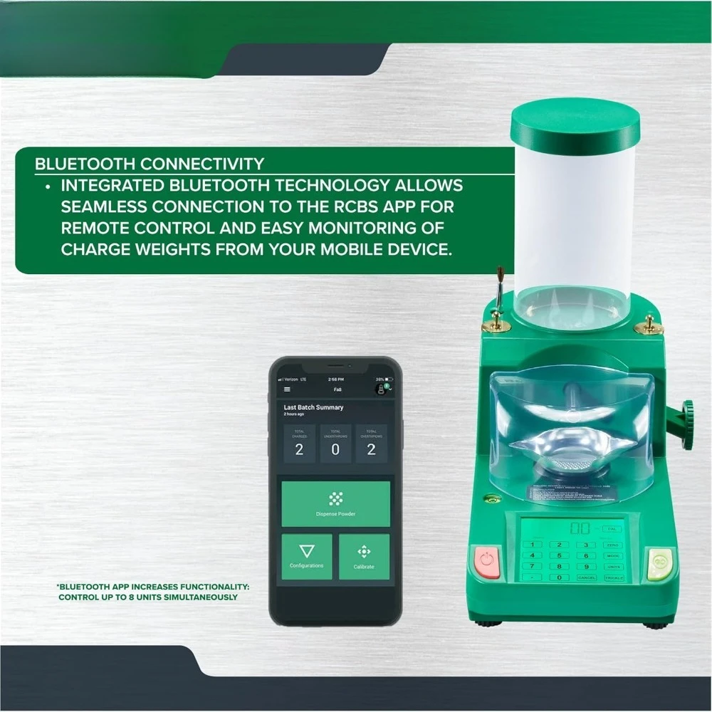 موزع مسحوق المسدس، شاشة لمس متوافقة مع البلوتوث، دقة 0.1، سعة 2000 الحبوب #6