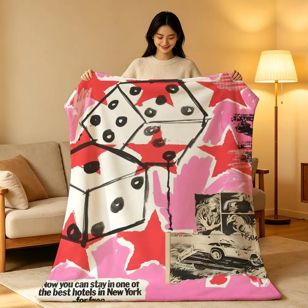 Artist Modern C-Caitlin Flood-Molyneux Throw Soft Warm Flannel Blanket Lightweight for Sofa Bed Couch Travel Adults