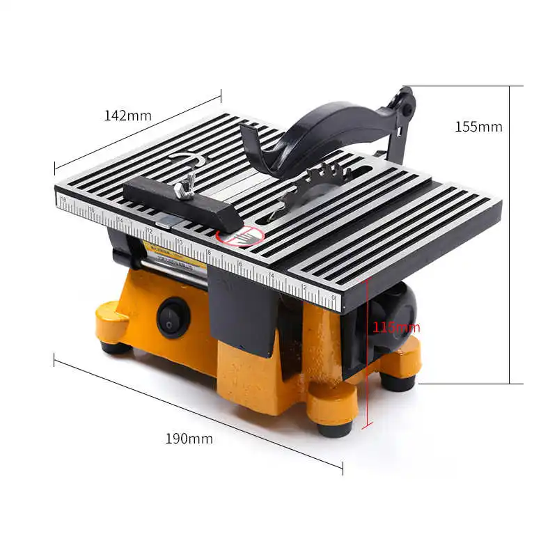 Carpentry Mini Bench Saw Circular Blade Small Table Sawing Machine Steel Metal Desktop Cutting Machine Multifunction Power  Tool