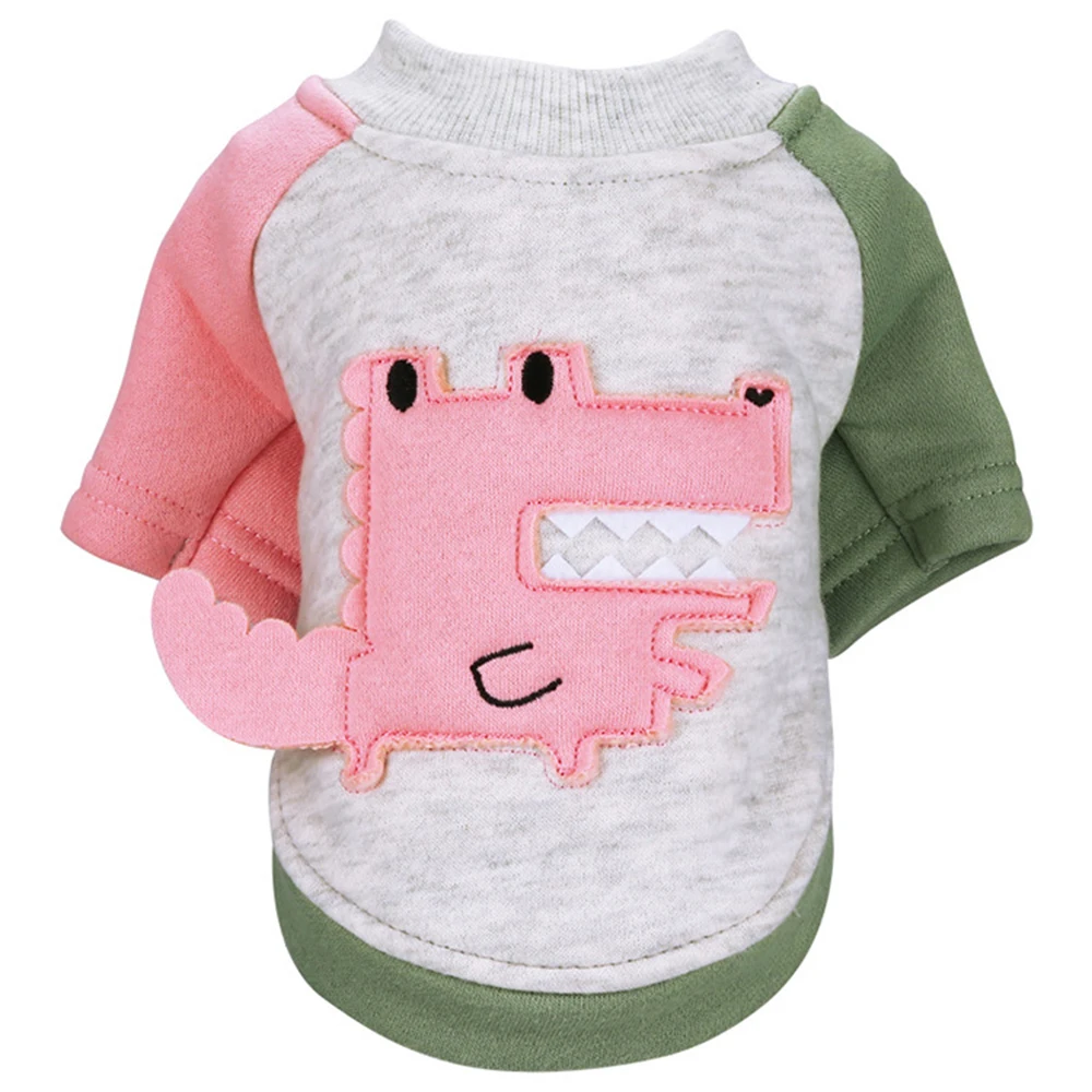 New Pet Hoodie Dog Dress Crocodile Print Cat Puppy T-Shirt Coat Autumn/Winter Clothes Apperal 4 Colours