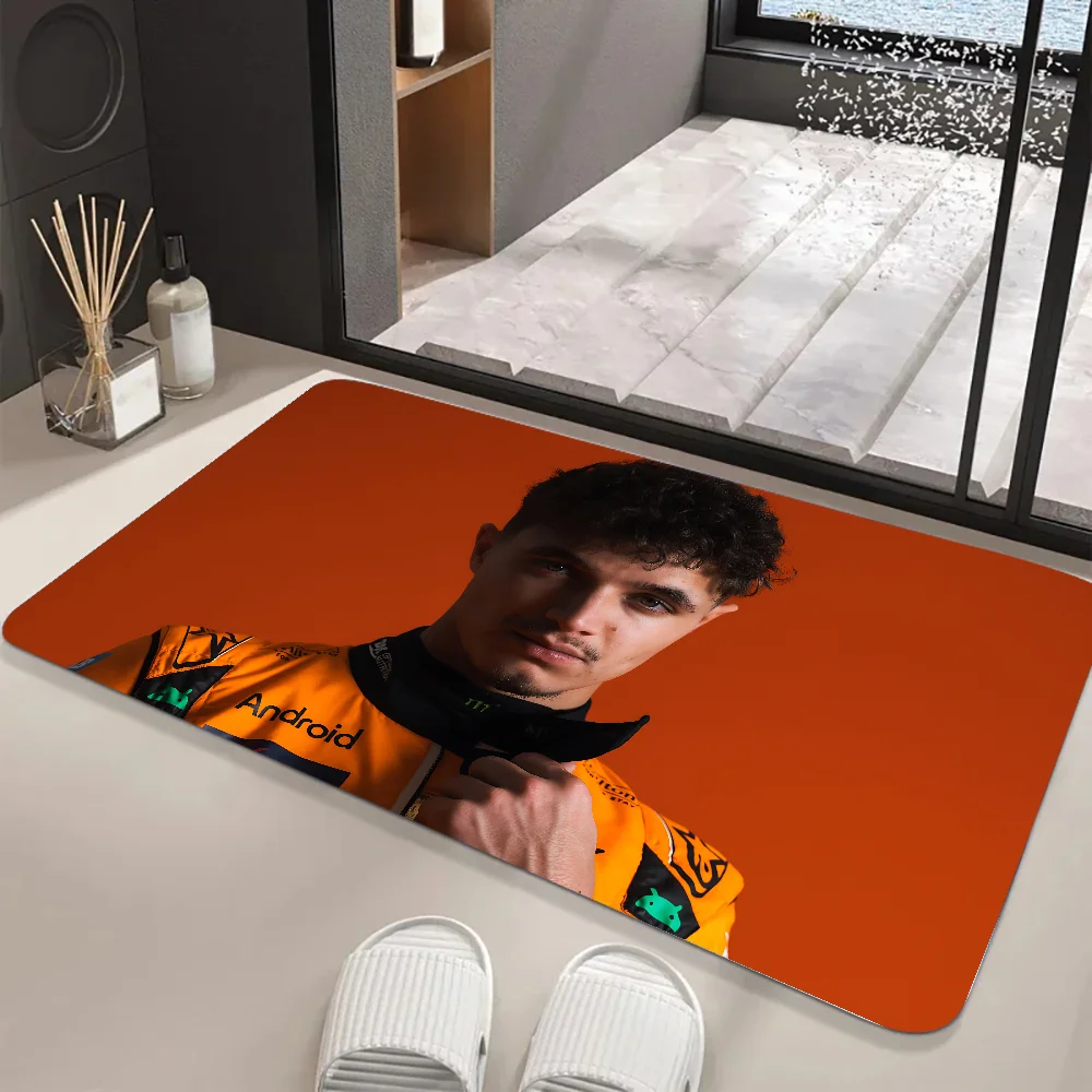 F1 Formula 1 L-Lando N-Norris Floor Mat Graphic Printed Flannel Doormats For Bathroom Kitchen Entrance Carpet Home Decor