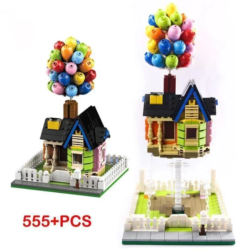 Suspended Gravity Balloon Flying House Building Blocks Creativeal  Sculptures Dynamic Physics Balance Novel Toys for Kids Gifts