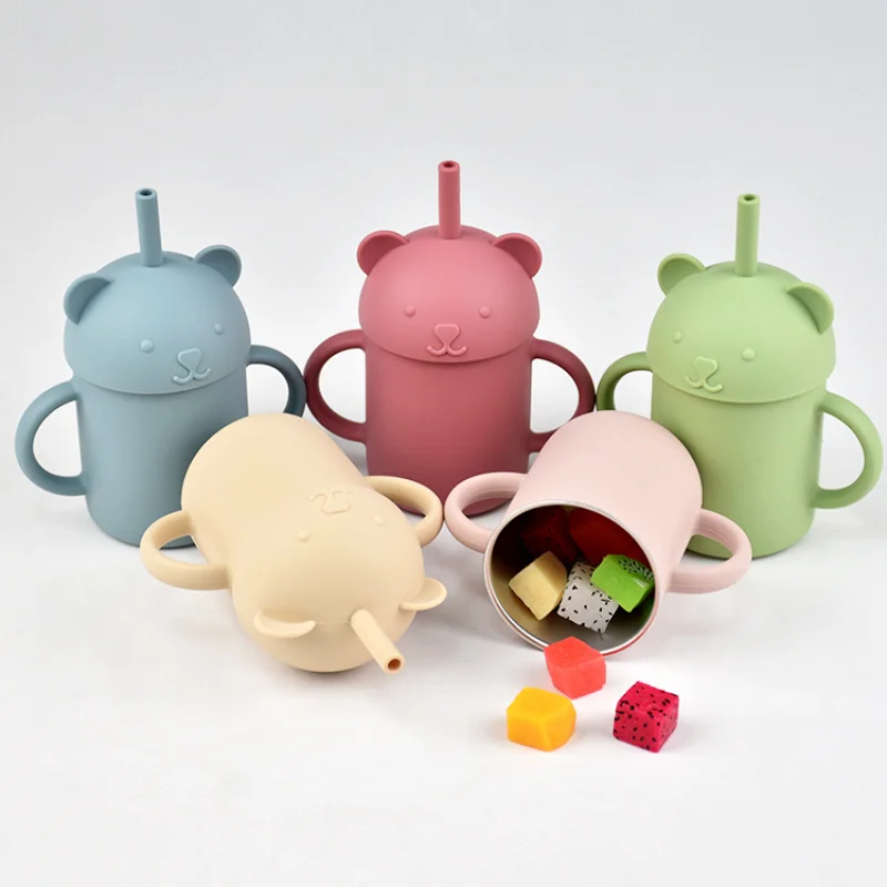 

8.45OZ Stainless Steel Straw Cup Children Water Bottle for Hot/Cold Drinks Anti-Fall & Easy to clean Ideal Gift for Kids