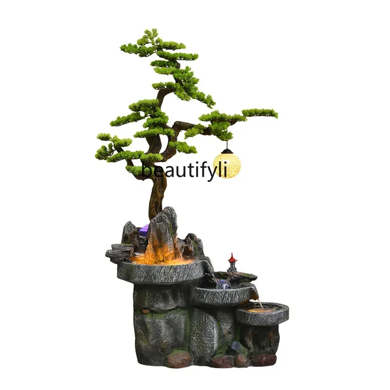 xx1Garden, courtyard flowing water ornament, living room, entrance, rockery, fountain balcony fish pond circulating water landsc