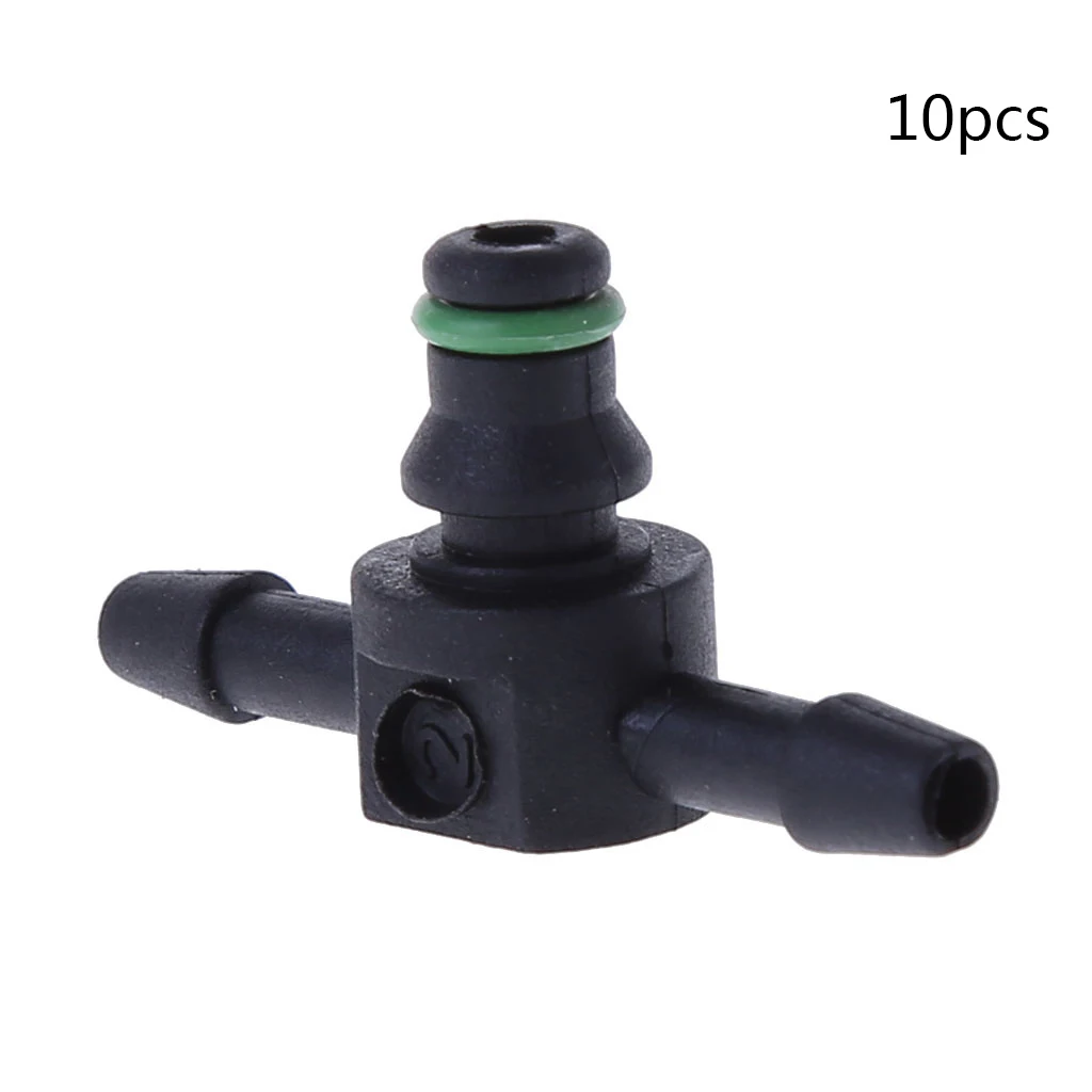 10 Pcs for T Type Connector Pipe Hose Joiner Tube Fuel For 110 Series Injector Common Rail Injector Return Oil Backflow