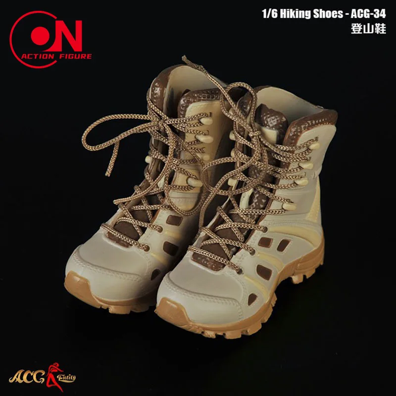 ACG-34 1/6 Scale Male Hiking Shoes Battle Boots Soldier Hollow Shoes Model Fit 12'' Action Figure Body Dolls