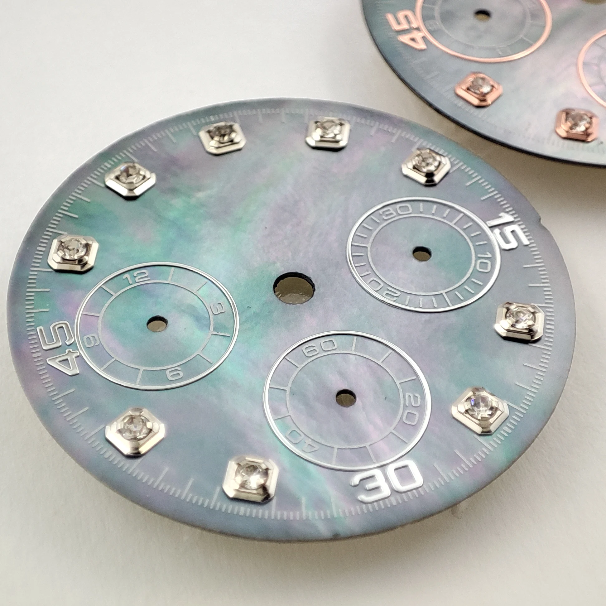 Cadran et aiguilles VK63, cadran à texture réfléchissante, cadran de montre de 29mm adapté au mouvement VK63, accessoires de haute qualité, pièces de rechange de montre