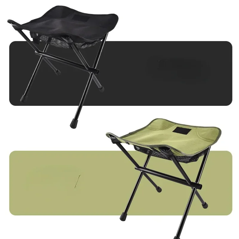 Light Portable High Durable Outdoor Folding Chair with Bag Outdoor Folding Fold Aluminum Chair Stool Seat Fishing Camping