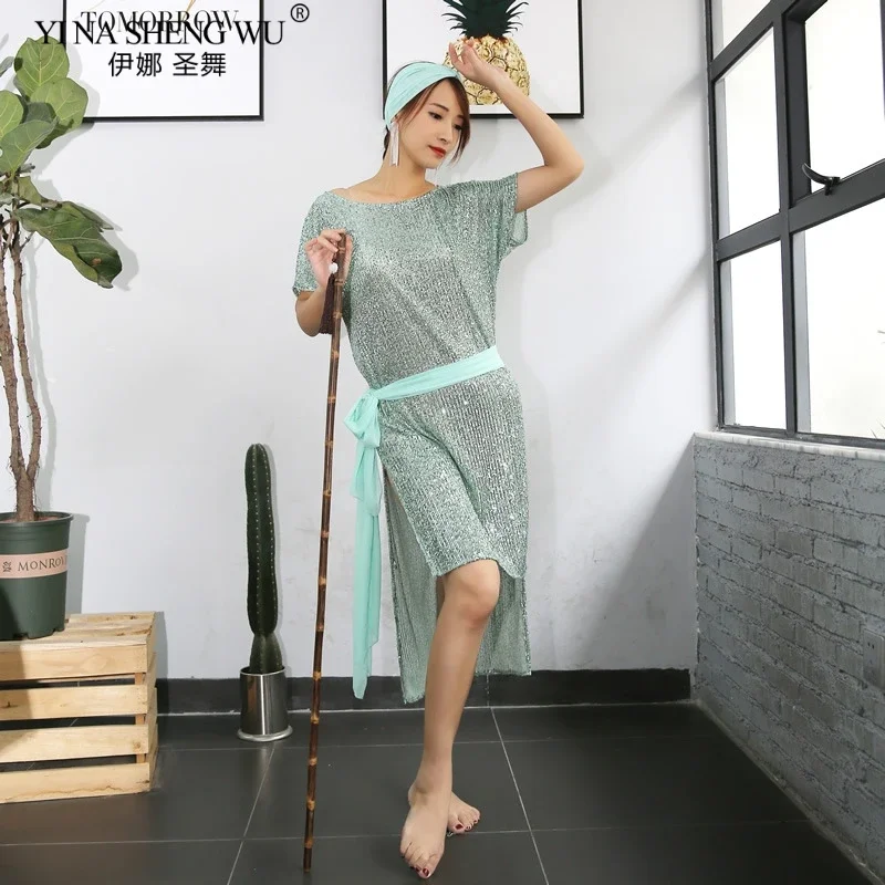 Damski strój do tańca Baładi Shabby Saidi, odzież do tańca brzucha, sukienka kaftan, tradycyjne stroje do występów Khaleeji, zestaw 4 sztuki