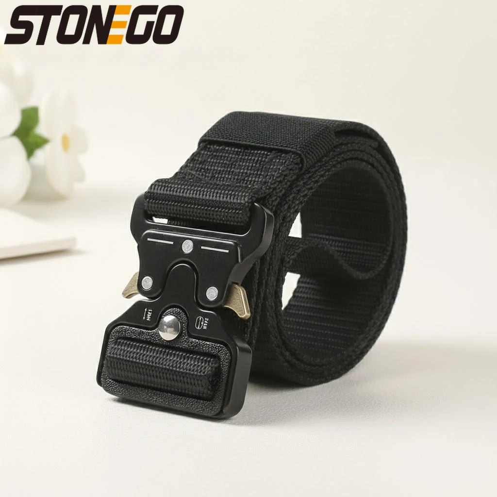

Мужской тактический ремень с быстрым расстегиванием, в стиле милитари, из нейлоновой ткани, с металлической пряжкой, для активного отдыха, спорта и кемпинга