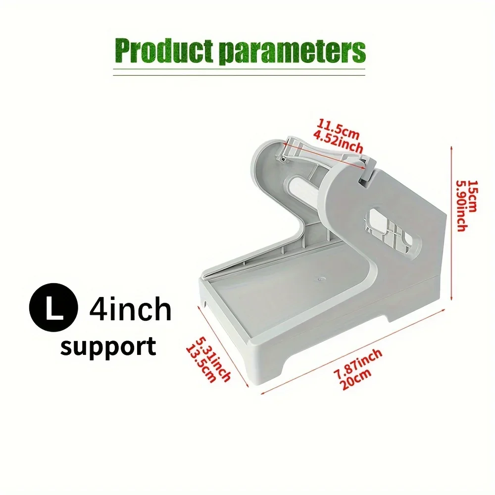 Thermal Printer Bracket 2 In 1 Holder Thermal Sticker Label Paper Roll/Stack Fanfold, Printing Paper Universal External Holder