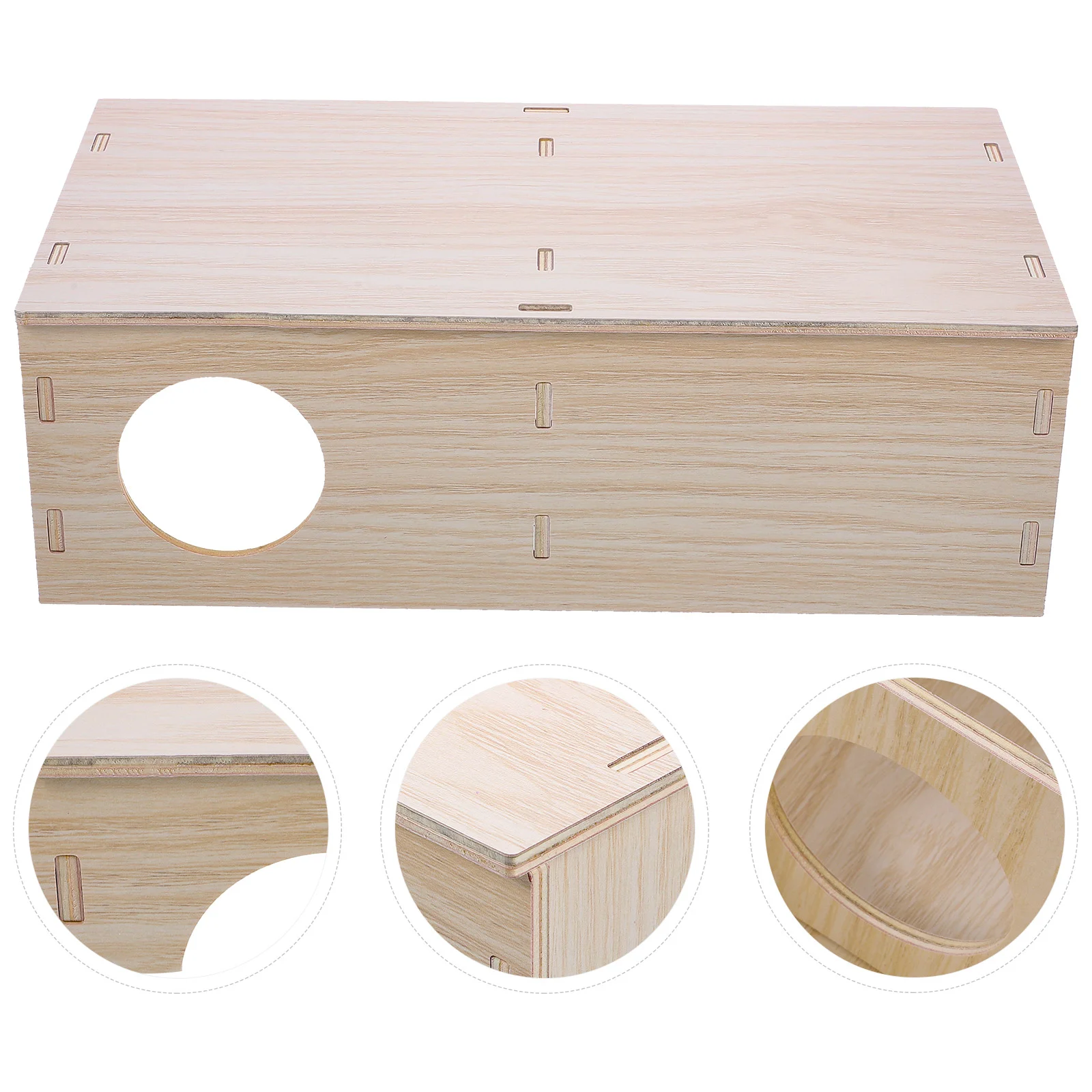 

Summer Rat Hideout Guinea Pig Maze House Hamster Small Animals Chamber Wooden Adorable