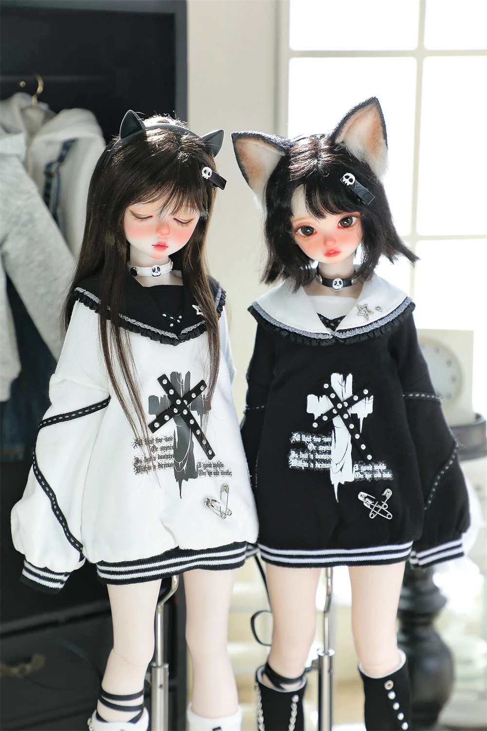 

Одежда для кукол BJD, подходящая для размеров 1/4, размер mdd msd, комплект одежды с расстройными тонами, аксессуары для кукол (6 точек)