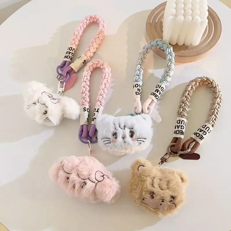 Hellokitty Plush White Mobile Phone Lanyard Cute Detachable Wrist Rope Bag Hanging Jewelry