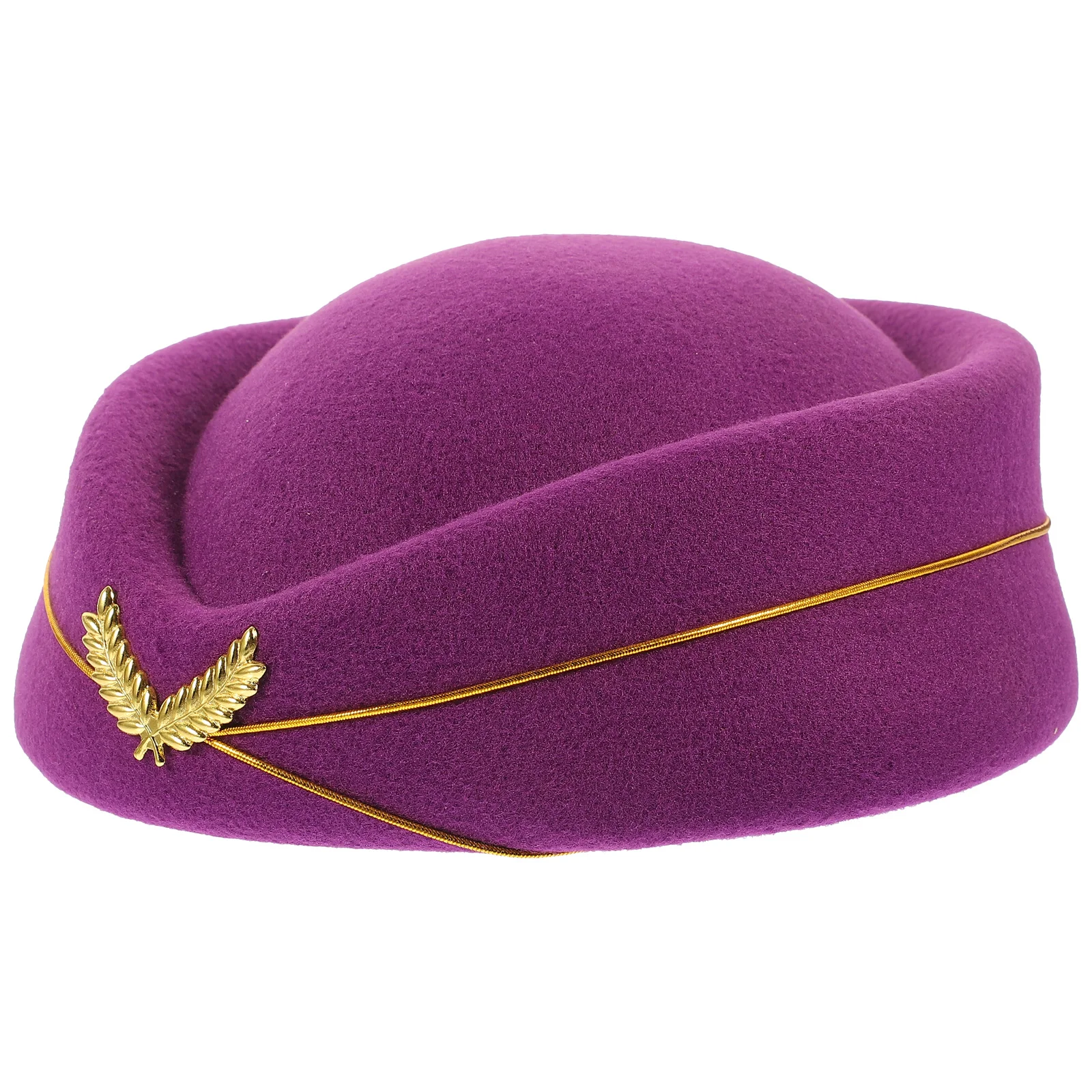 

1pc Stewardess Hat Elegant Airline Attendant Design Comfortable Fit For Cosplay Party Uniform Beret Head Decor Flight