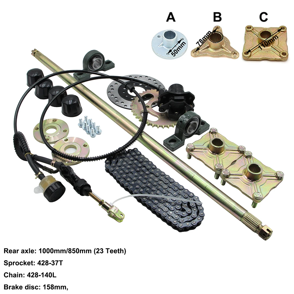 ensemble-d'essieu-arriere-1000-mm-850-mm-avec-428--kit-de-frein-hydraulique-avec-chaine-140l-et-pignon-37t-pour-kart-electrique-atv-utv-buggy-quad-diy