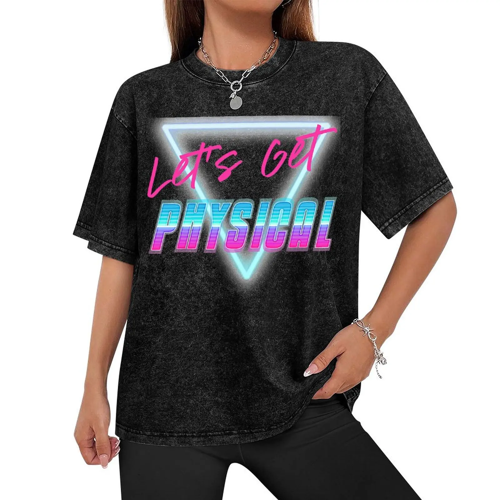 Copy of Lets Get Physical Workout Gym Tee Totally Rad 80'S T-Shirt custom shirt man t shirt tops t shirts for men graphic