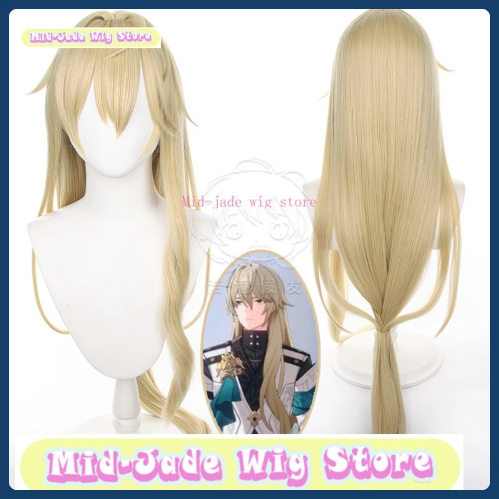 

Mid-jade Wig Store Honkai: Star Rail Luocha Cosplay Wig Anime Game Role-playing Costume Halloween Costume Props Synthetic Hair