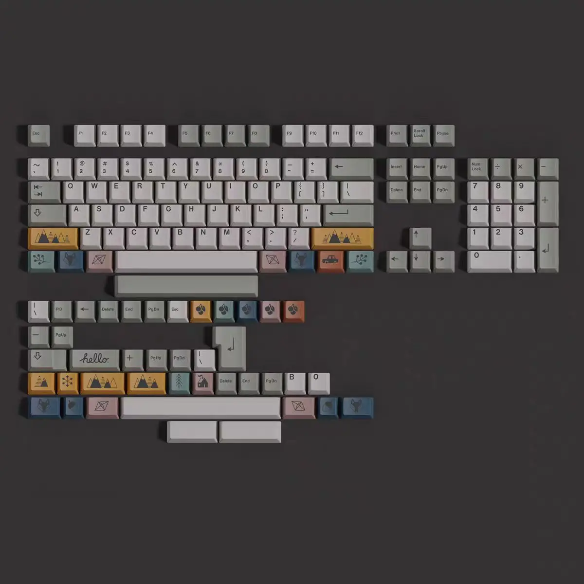 

Scandi Keycap Set 145 Keys Customization Mechanical Keyboard Keycaps PBT Cherry Profile DYE Sublimation For Mx Switches