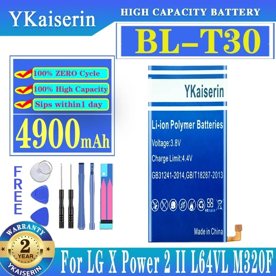

Аккумулятор YKaiserin BL-T30 4900 мАч для LG X Power 2 Power2 II L64VL M320F M320N M322 L63BL K10 Power M320 M320DSN M320TV MLV7N