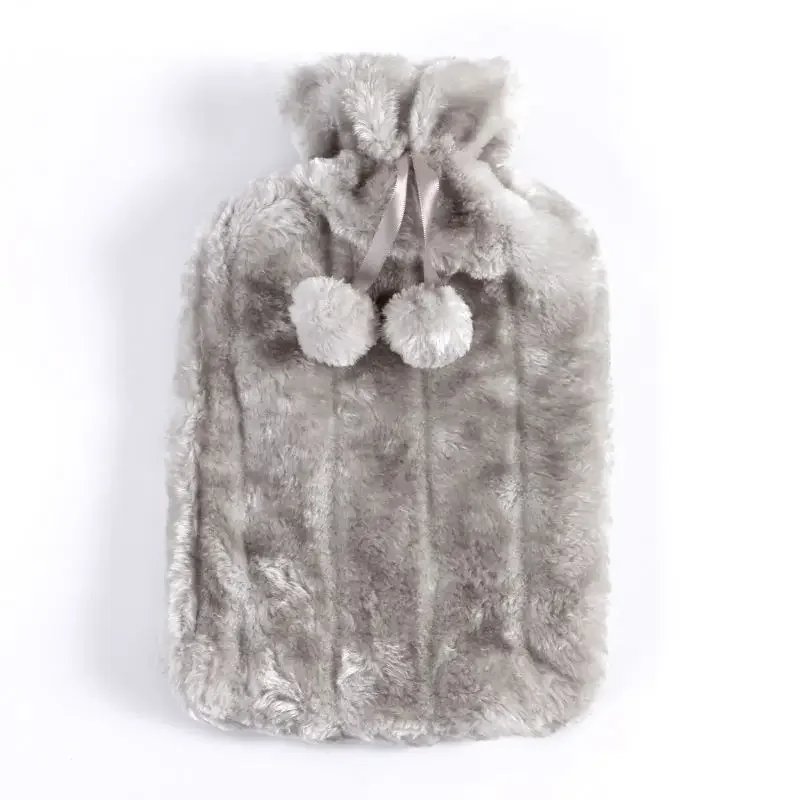1PC 2L Removable Hot Water Bottle Bag Plush Cover Winter Protective Case Heat Preservation Covers Soft Warm Anti Cold Portable