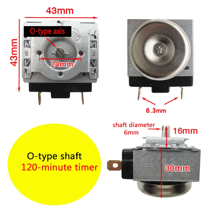 30/60/90/120 Minutes 15A Delay Timer Switch For Electronic Microwave Oven Cooker