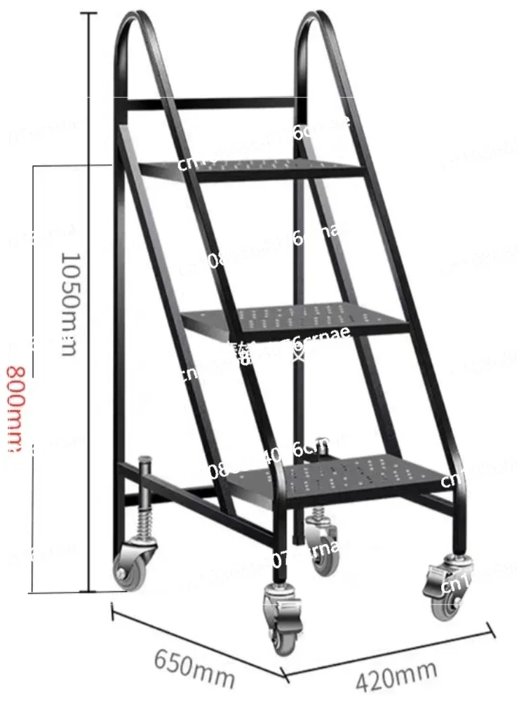 Book Ladder Mobile Three Steps Climbing Ladder Archives Documents Cart Flat