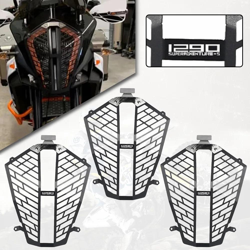 

For KTM 1290 SUPER ADVENTURE S/R Super ADV 1290 S R 2017-2022 2021 Motorcycle Headlight Grill Guard Protection Cover Protector