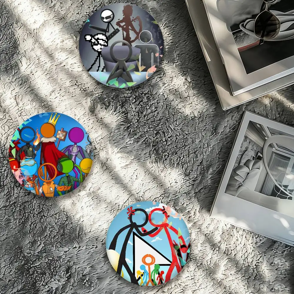 A-Alan B-Becker Animator vs Animation Laser Badge Creative Pins Brooch for Bag Clothes Hat Decor Gifts Fans Collect