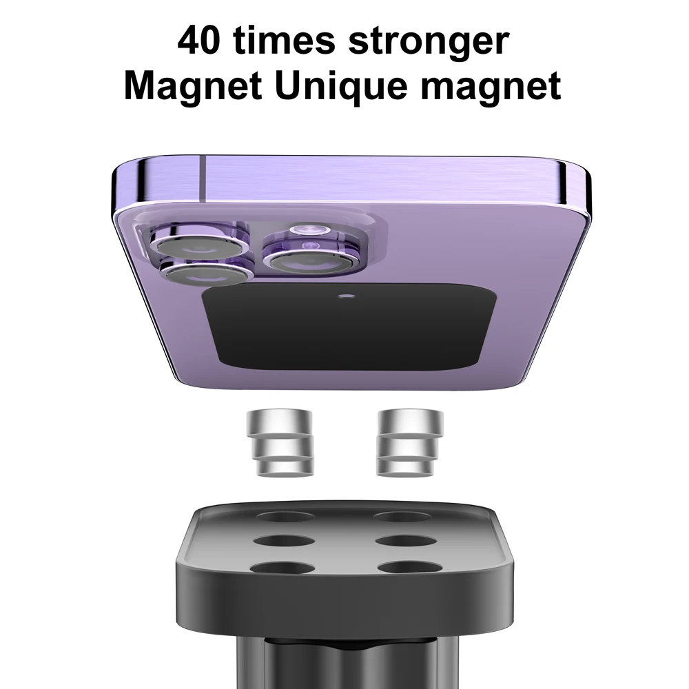 Magnetische Autotelefonhalterung mit langem Arm und Saugnapfbasis für Windschutzscheibe und Armaturenbrett, geeignet für Fahrnavigations- und tägliche Pendelzwecke. – Detail 5