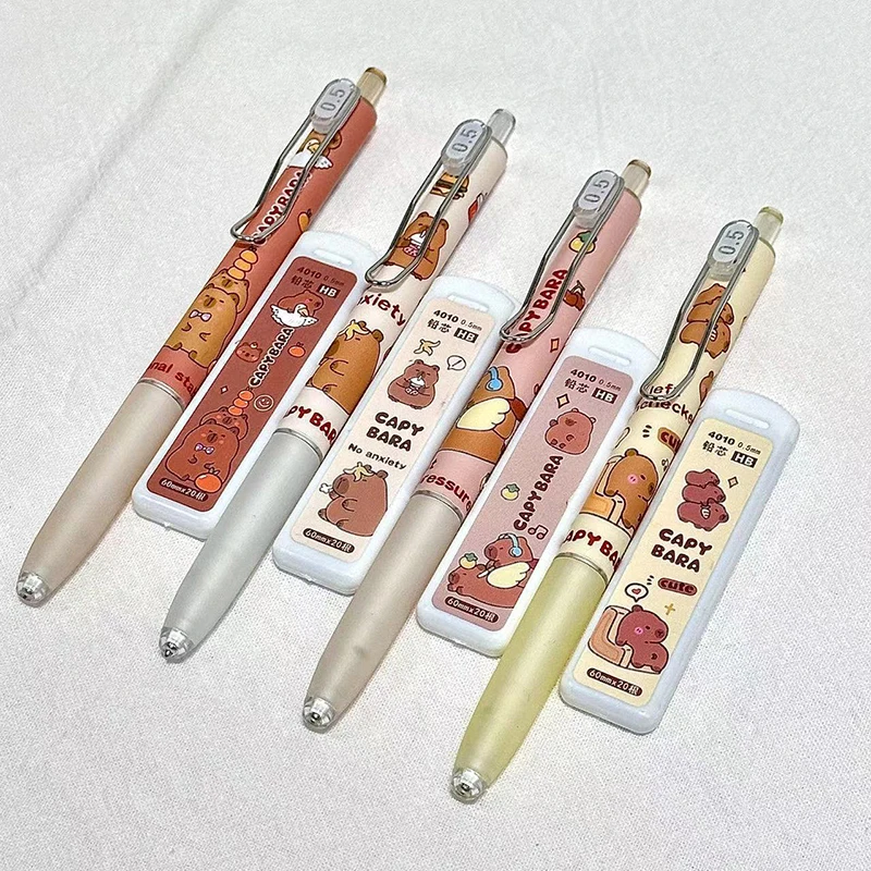 1 قطعة الكرتون Kawaii كابيبارا مجموعة أقلام رصاص الميكانيكية لطيف مدرسة مكتب أدوات الكتابة الإبداعية أقلام رصاص من الكرتون القرطاسية الهدايا #3