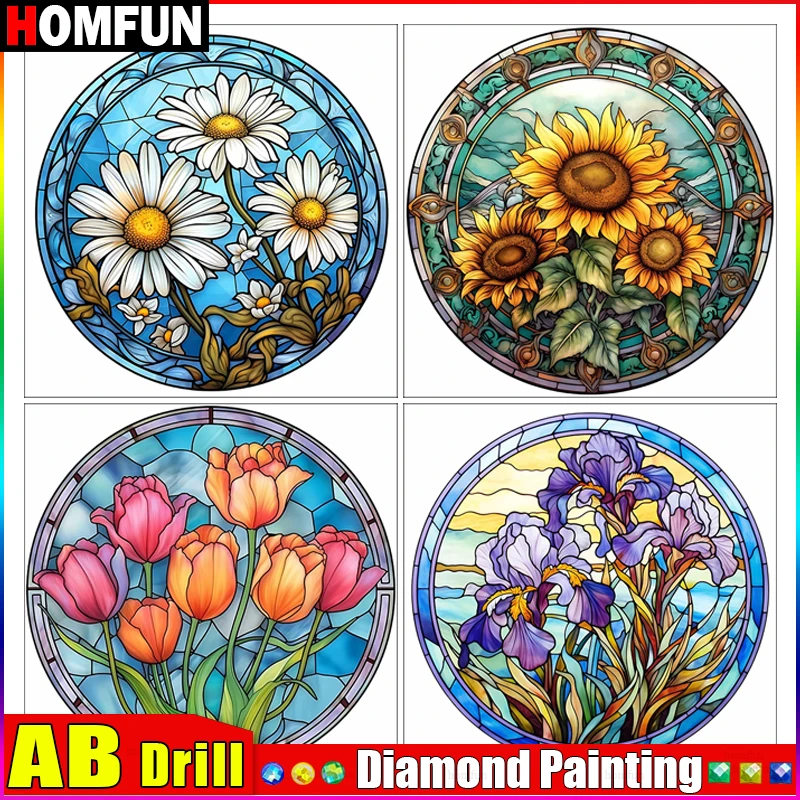 HOMFUN AB 5d Diamond Painting Full Square/Round 