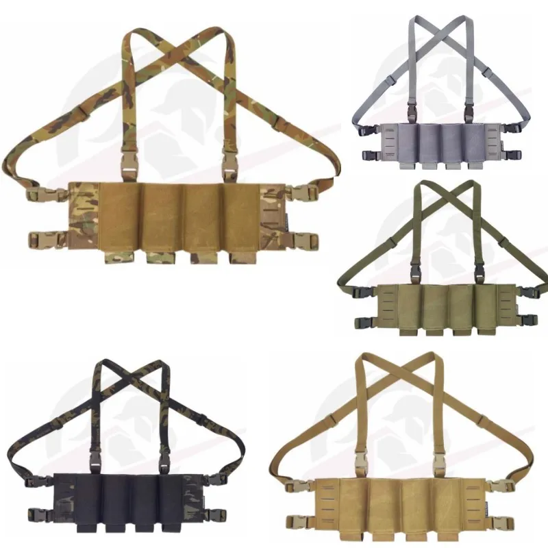 

Outdoor Sports TS Chest Low Visibility Universal Elastic Quadruple Magazine Bag Laser Simple Chest Hanging