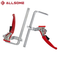 Allsome 2pcs Ratcheting Table Clamp, Quick Release Clamp For MFT and Guide Rail System, Bar Clamp