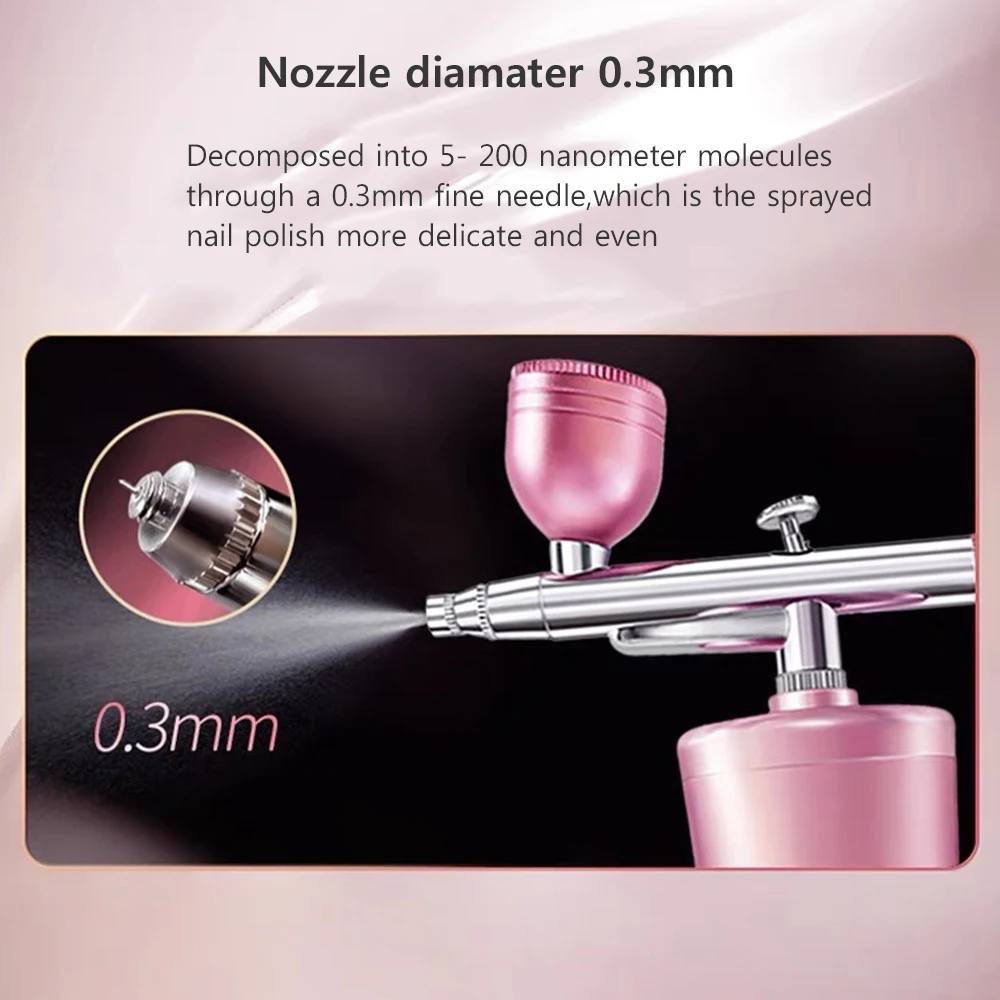 Pro Grade Airbrush Gun Head with 0.3mm Precision Nozzle - Complete Kit for Model Builders, Cake Artists and Nail Technicians view 3